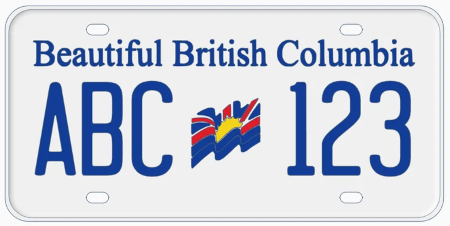 image of sample bc licence plate