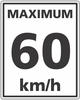 60 kmh speed sign