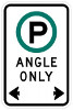 Angle parking sign