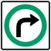 right turn permitted sign