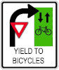 Yield to Bicycles Sign
