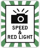 intersection camera warning sign