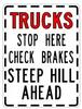 Check Brakes Sign