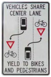 advisory cycle lane sign