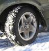 Winter tire on car