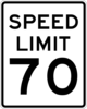 70 km/h Speed Sign