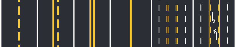 yellow highway line examples