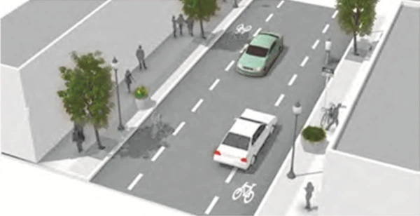 advisory cycle lane image