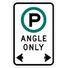 image of angle parking sign