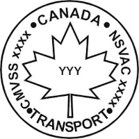 image of generic transport canada cmvss approval decal