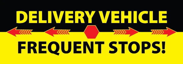 image of frequent stops warning sign