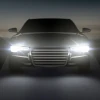 image of car headlights