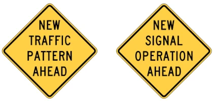 image of W32-2 road signs