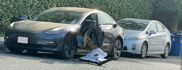 image of open driver's door crash result