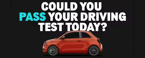 Image asking if you could pass your driving test today