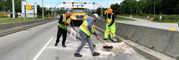 image of road maintenance workers
