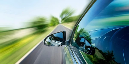 image of car depicting excessive speeding
