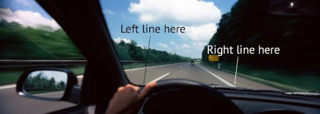 trick for maintaining proper lane position