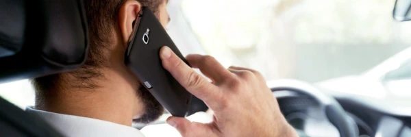image of driver talking on a cell phone