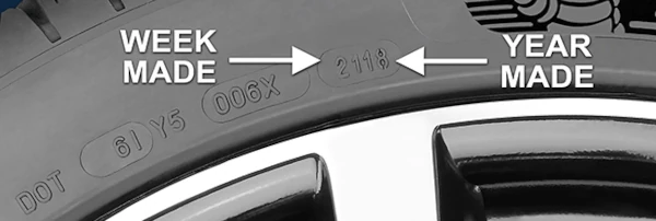 image of tire date code