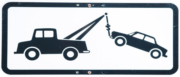 image of towing company sign