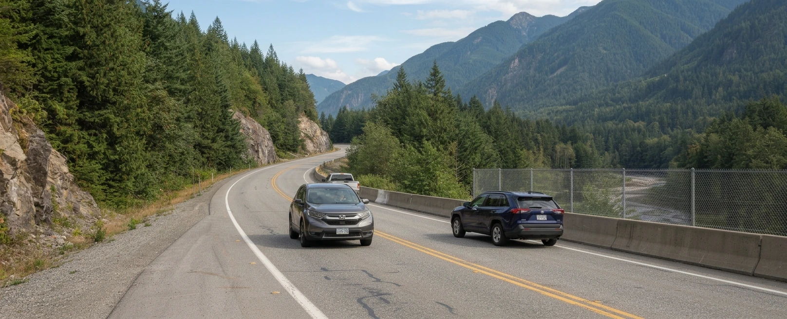 A rural highway in British Columbia