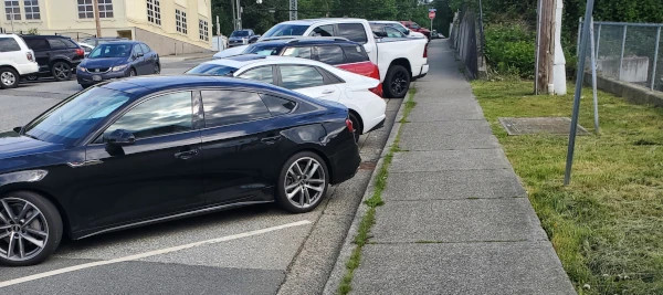 image of downhill angle parking