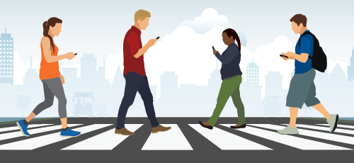 pedestrian distracted walking