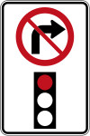 No Right Turn on Red sign