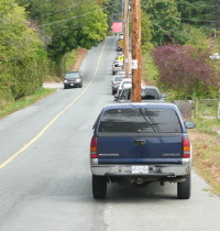 view along the road