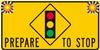 Flashing Yellow Advance Warning Sign