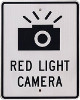 red light camera sign