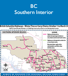 Southern Interior Winter Tire Route
