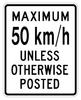 Speed Area Sign