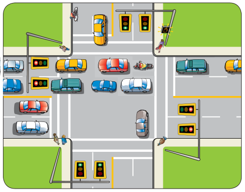 Crowded Intersection