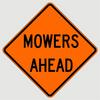 Mower Working Sign