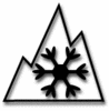 Mountain and Snowflake winter tire symbol