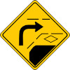wide right turn sign