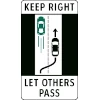 keep right let others pass traffic sign