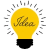 shining lightbulb with the word idea inside it