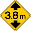 low clearance ahead warning sign for drivers