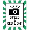 speed and red light camera warning sign